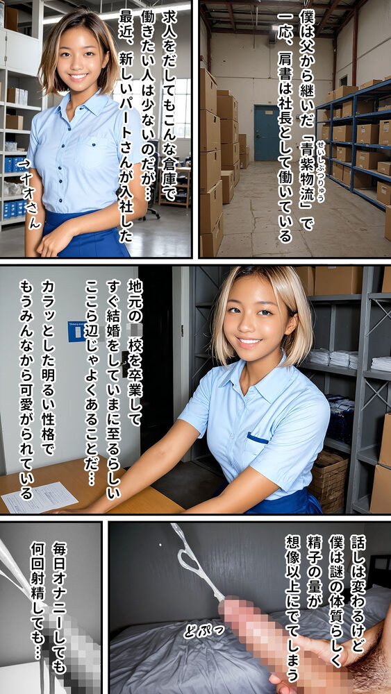 ギャル主婦に倉庫でこっそりザーメンぶっかけ｜顔射・着衣・全身におねだりNTR大量射精｜卑猥モザイク仕様｜最上級AI生成リアル実写系 画像1