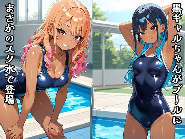 黒ギャルちゃんと泳ご（CG100枚） 画像1