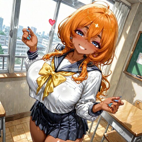 ムッチムチ黒ギャルカノジョ みんなの前でも二人きりの時もラブラブ 画像8