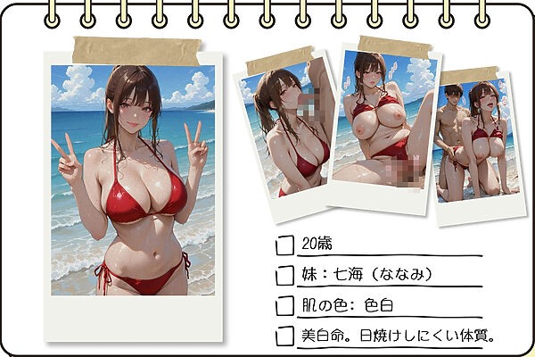 双子ビーチ〜白黒姉妹にビーチで中だしVol.2 画像2