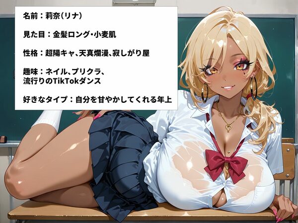 爆乳黒ギャルJKを順番に呼び出していいなり性教育 画像1