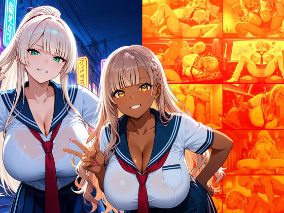 爆乳白ギャルと褐色ギャルが同級生宅で誘惑中出し【4K】【FANZA専売】 画像1