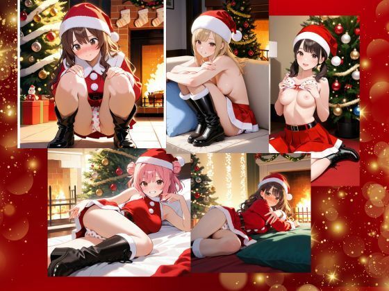 ミニスカサンタのパンチラプレゼント 画像1