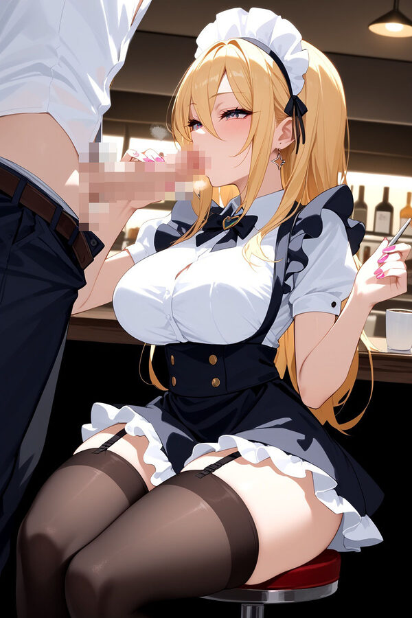 太ももが気になる生意気ギャルメイド 画像2